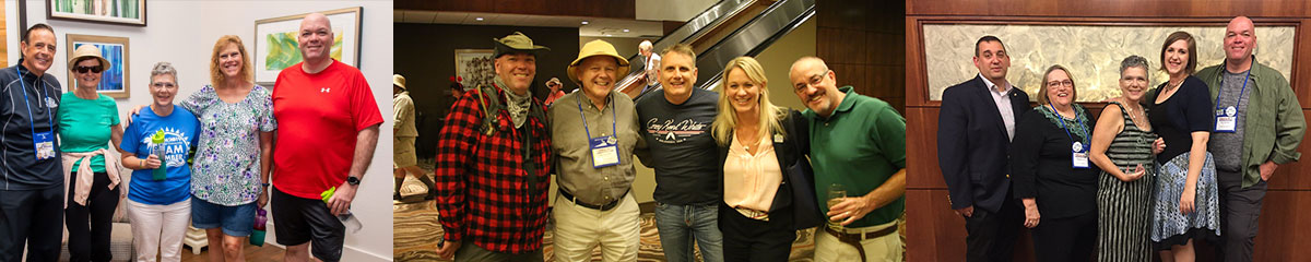 Rob Portinga stands with other convention attendees