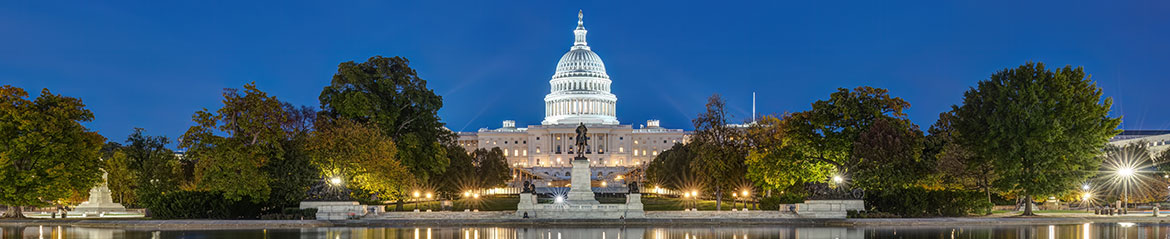 Capitol building at night